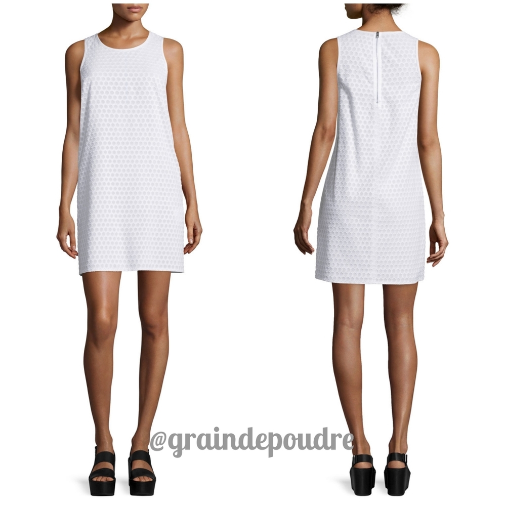 Rag & Bone Evie White Honeycomb Shift Dress XS
